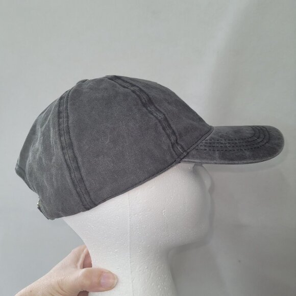 Cat Mom Hat Cap Womens Grey Distressed Adjustable Strapback Cotton Ballcap - Picture 6 of 10